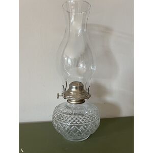 1800s Antique Papaffin Oil Lantern Pressed Glass Lamplight Farms Model NR236